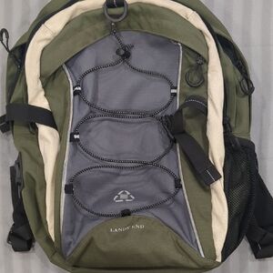 Lands' End Olive and Cream Men's Backpack